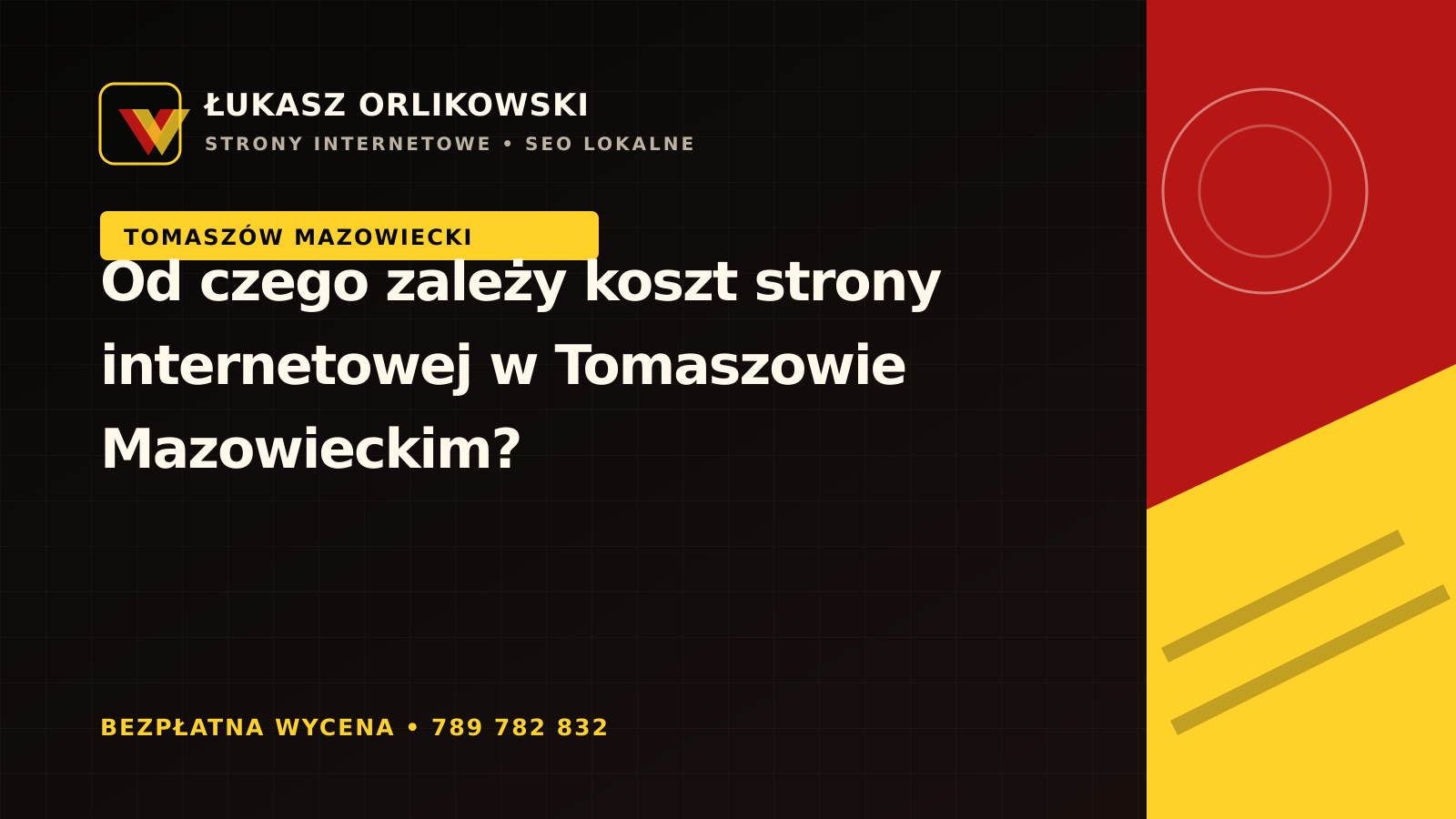 Od czego zależy koszt strony internetowej w Tomaszowie Mazowieckim?