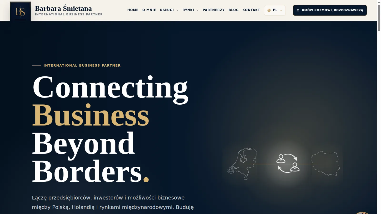 Strona internetowa Barbara Śmietana International Business Partner