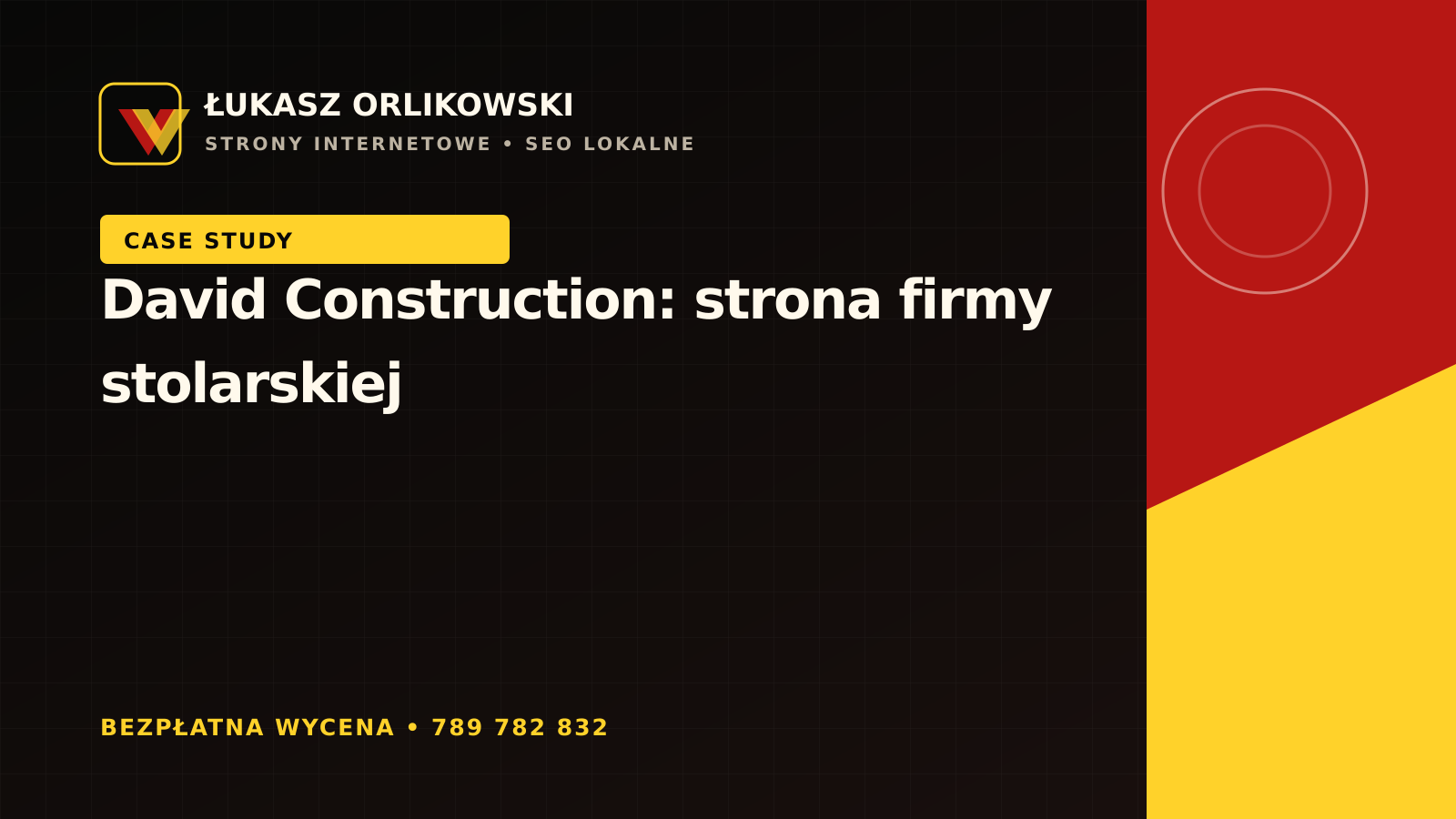 Strona internetowa firmy stolarskiej David Construction z Hagi